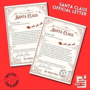 Santa Claus Official Letter PDF digital download